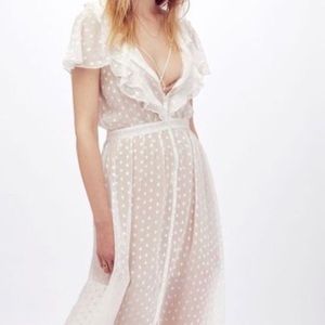 For Love and Lemons White Midi Dress